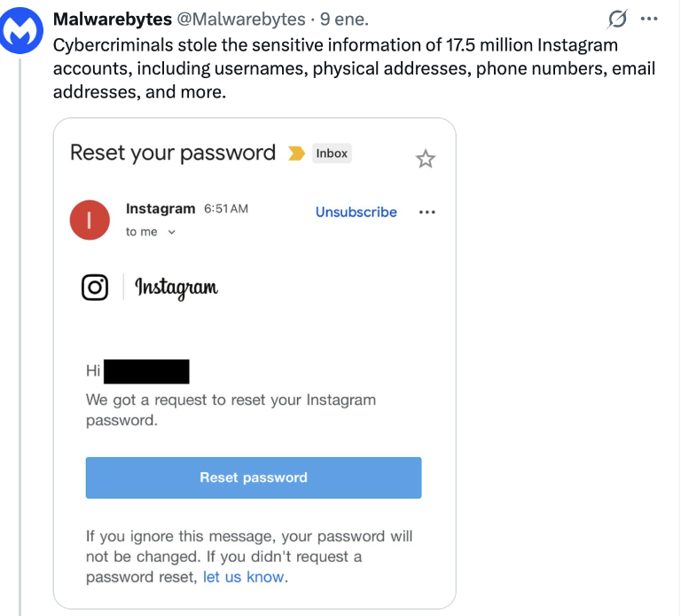 $!Advertencia de Malwarebytes.