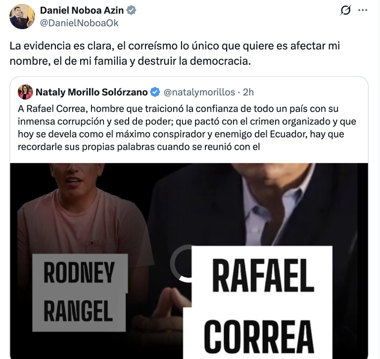 $!El mensaje de Noboa.