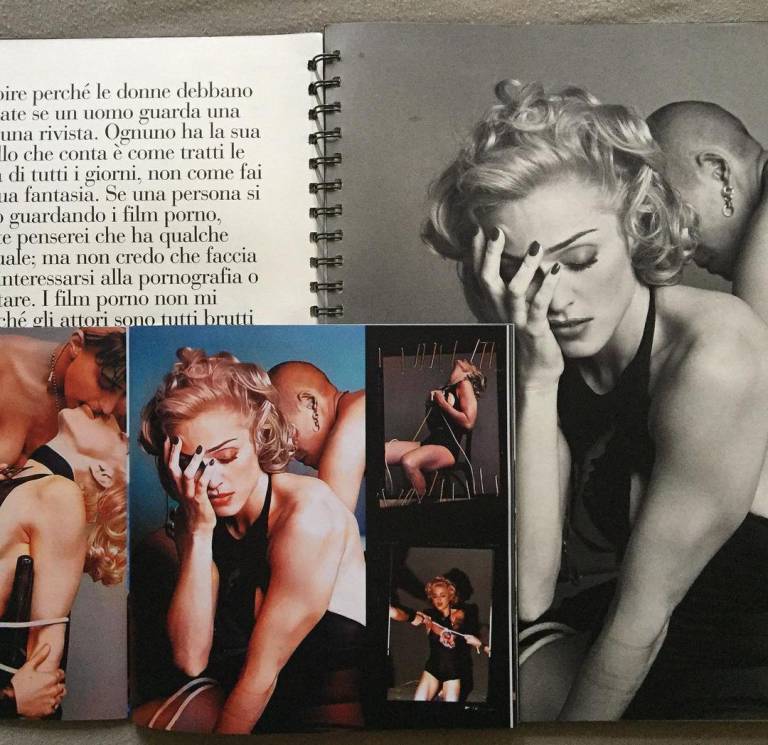 $!Foto de algunas de las imágenes del libro Sex de Madonna.