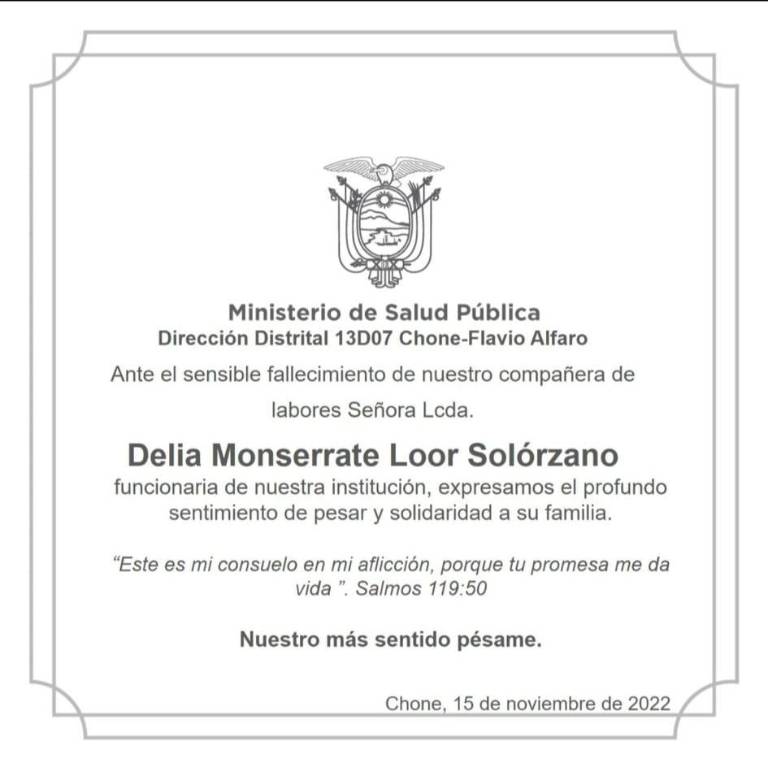 $!Enfermera falleció esperando ambulancia en Flavio Alfaro: estaba embarazada y a punto de cumplir años