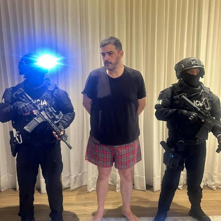 $!Aquiles Alvarez fue detenido el pasado 10 de febrero, al interior de su vivienda, en el sector de Mocolí, en Samborondón.