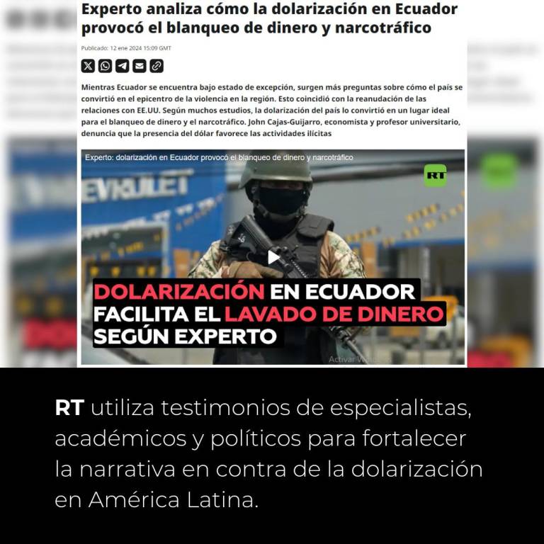 $!Así boicotean los medios rusos a la dolarización en el Ecuador