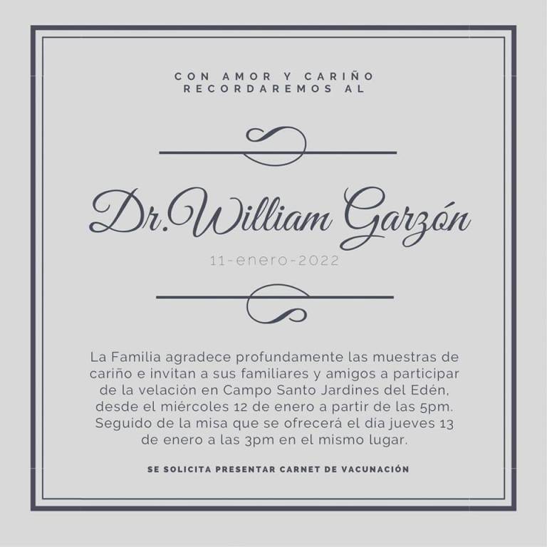 $!Viuda del exasambleísta William Garzón, hallado muerto en una finca, comparte emotivo mensaje