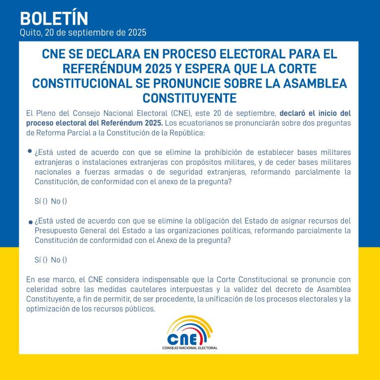 $!Consejo Nacional Electoral dio inicio al proceso electoral para referéndum.