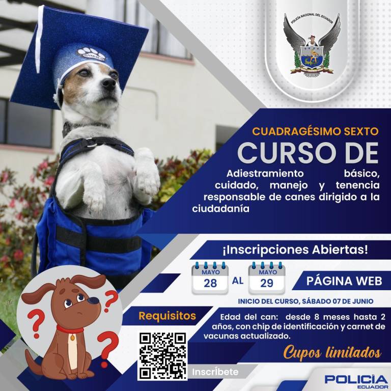 $!Policía ofrece curso gratuito de adiestramiento canino: así puede inscribirse hasta el 29 de mayo