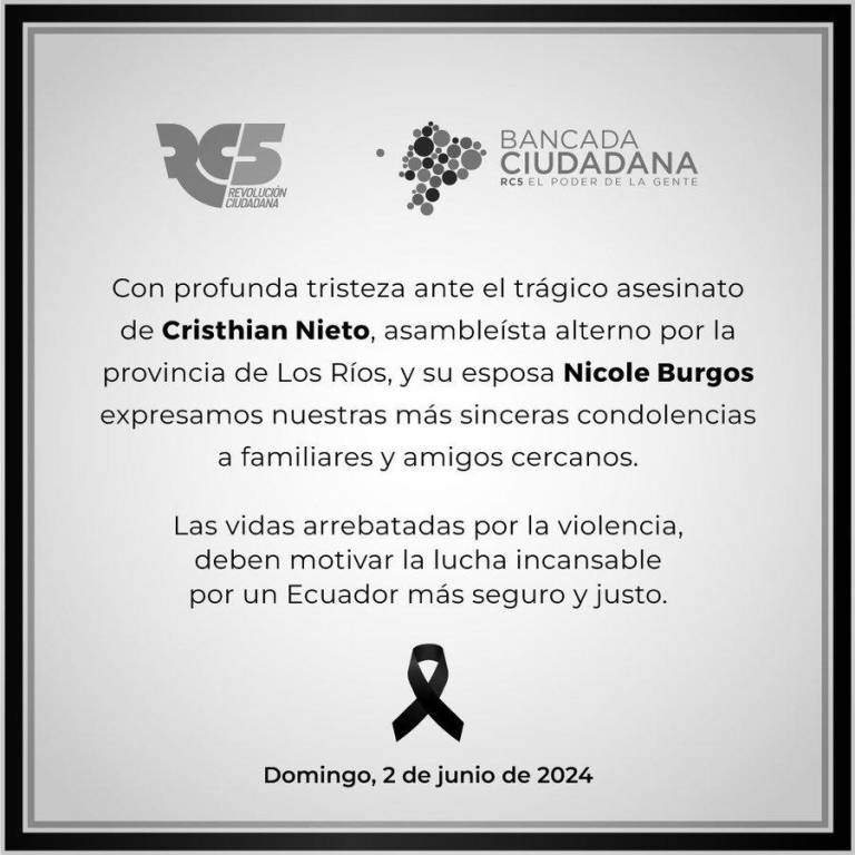 $!Lo que se sabe del crimen del asambleísta Cristhian Nieto y su esposa, y los instantes de horror dentro del circo en Manta