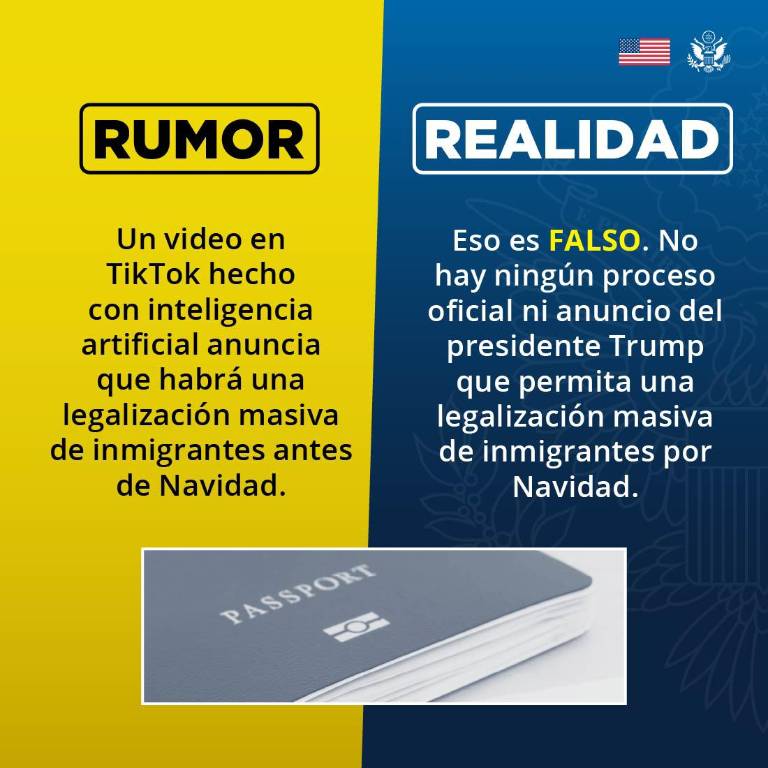 $!Embajada de EE.UU. en Ecuador alerta sobre falso 'milagro navideño' para legalización masiva de migrantes