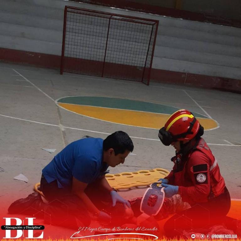 $!Atención de la emergencia en coliseo de Vilcabamba.