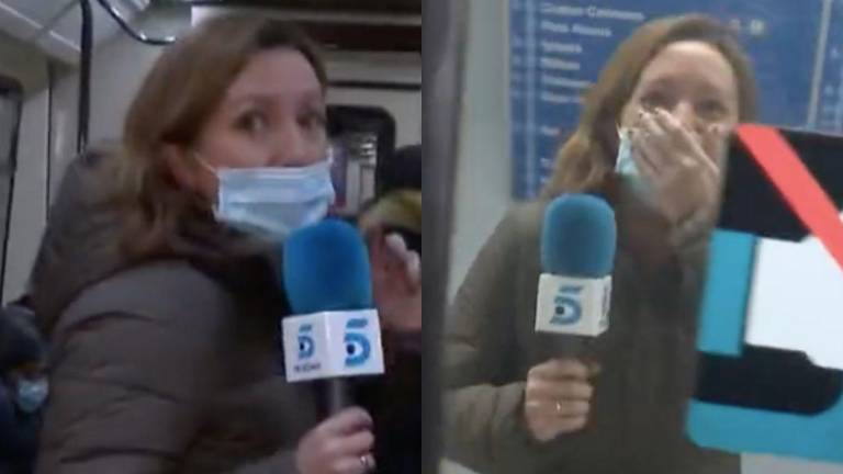 VIDEO: Reportera graba desde el metro de Madrid y su camarógrafo queda atrapado en un vagón