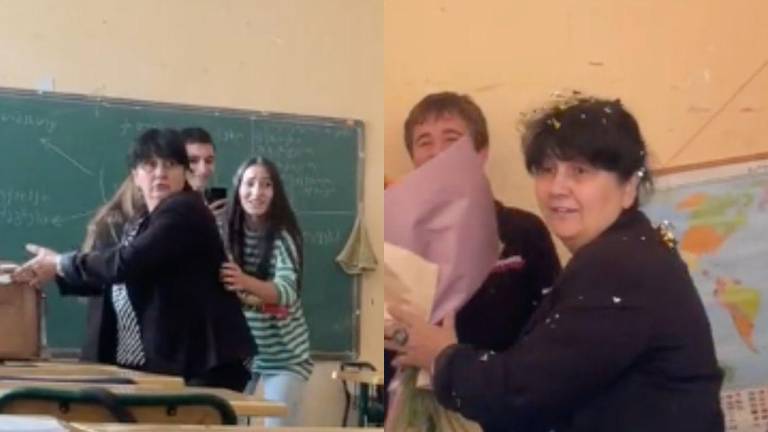 Emotivo video: alumnos fingen pelea para darle una sorpresa de cumpleaños a su profesora