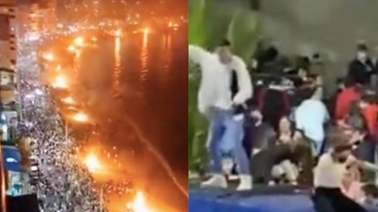 En Salinas y Ambato se registraron aglomeraciones masivas por fin de año