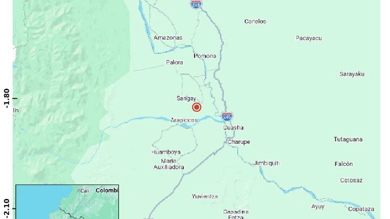 Temblor de 4,1 en la escala de Richter se registra este viernes en el Puyo, región amazónica de Ecuador