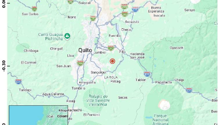 Temblor con epicentro en Sangolquí se registró la madrugada de este sábado