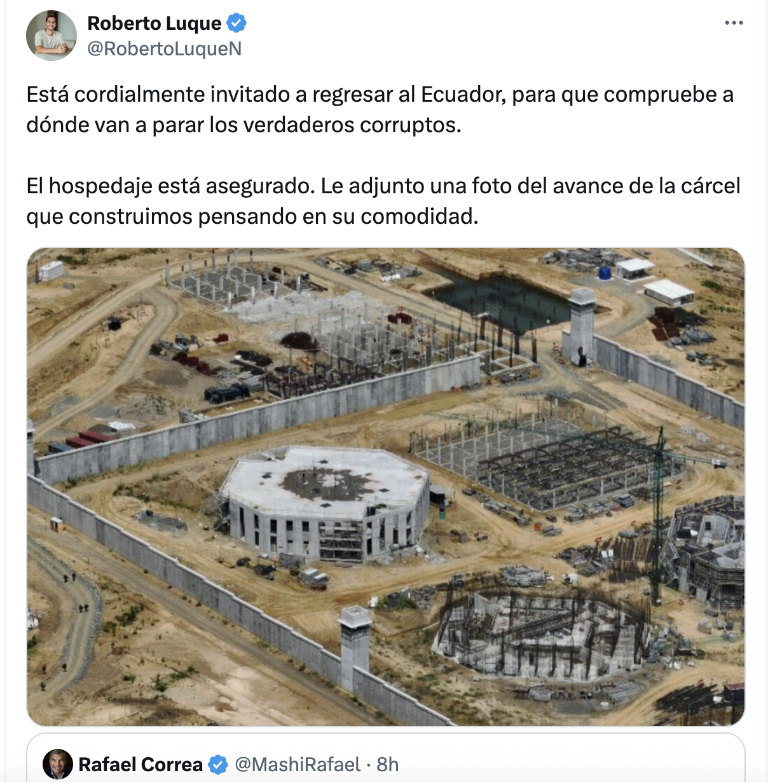 $!Respuesta de Luque a Correa.