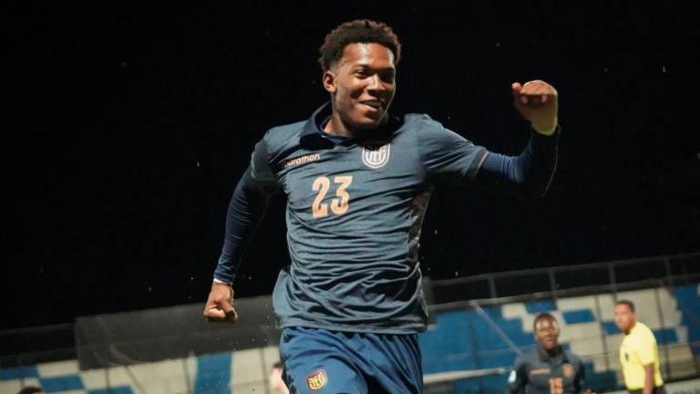 Johan Martínez celebrando el gol marcado a Chile por la última jornada de fase de grupos del Sudamericano Sub 17.