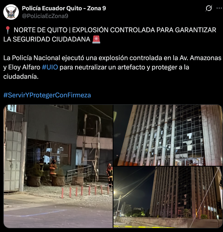 $!Agentes de la Policia Nacional realizaron una detonación controlada.