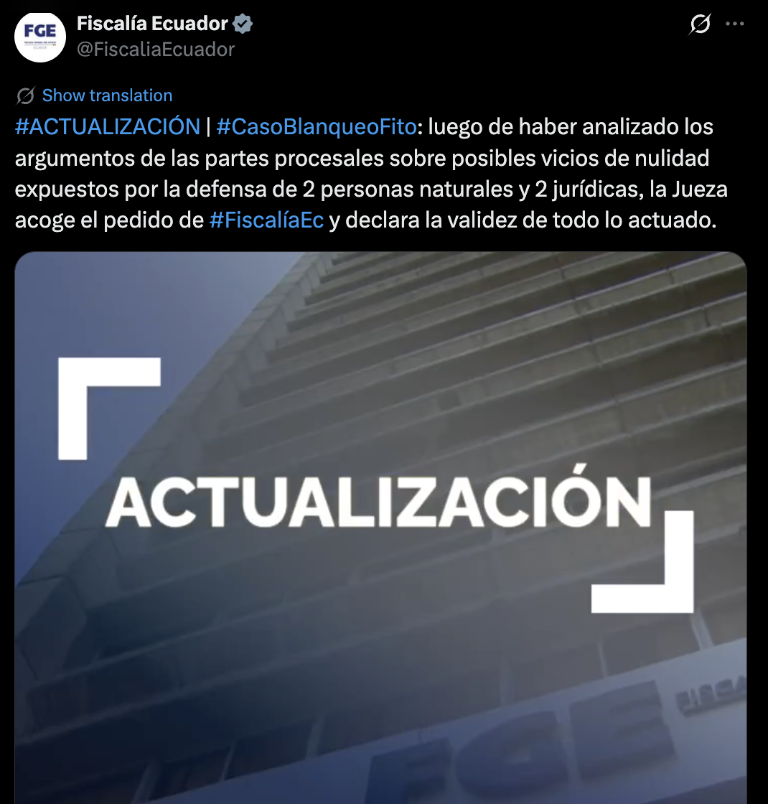 $!Comunicado de la Fiscalía.