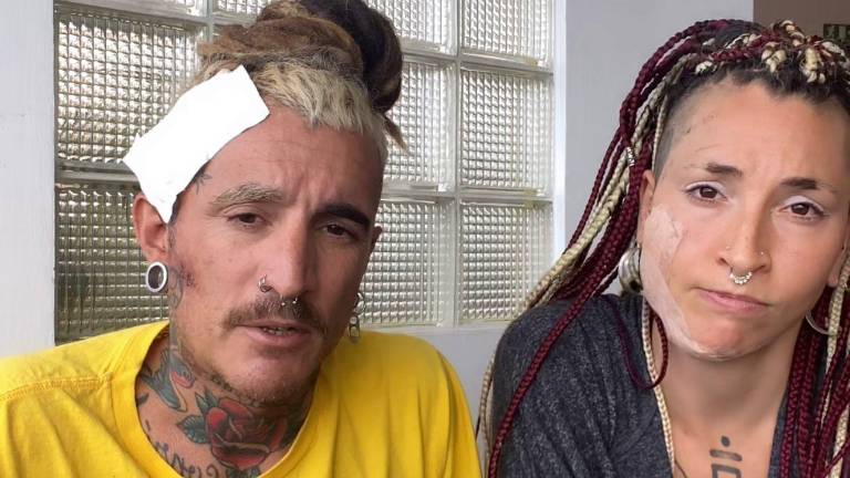 Gaston Firpo junto a su pareja Jazmín Repetto.