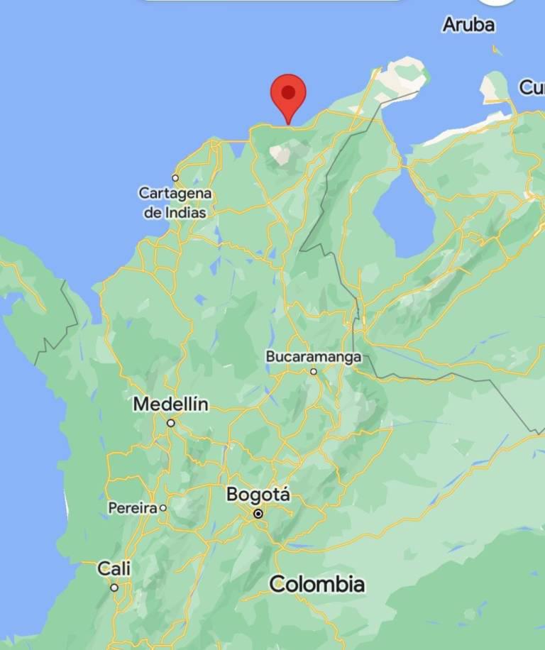$!Ubicación del municipio de Palomino, en la costa atlántica de Colombia.
