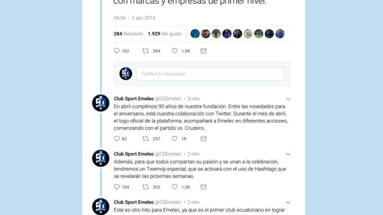 Emelec, el primer equipo ecuatoriano en hacer una alianza con Twitter