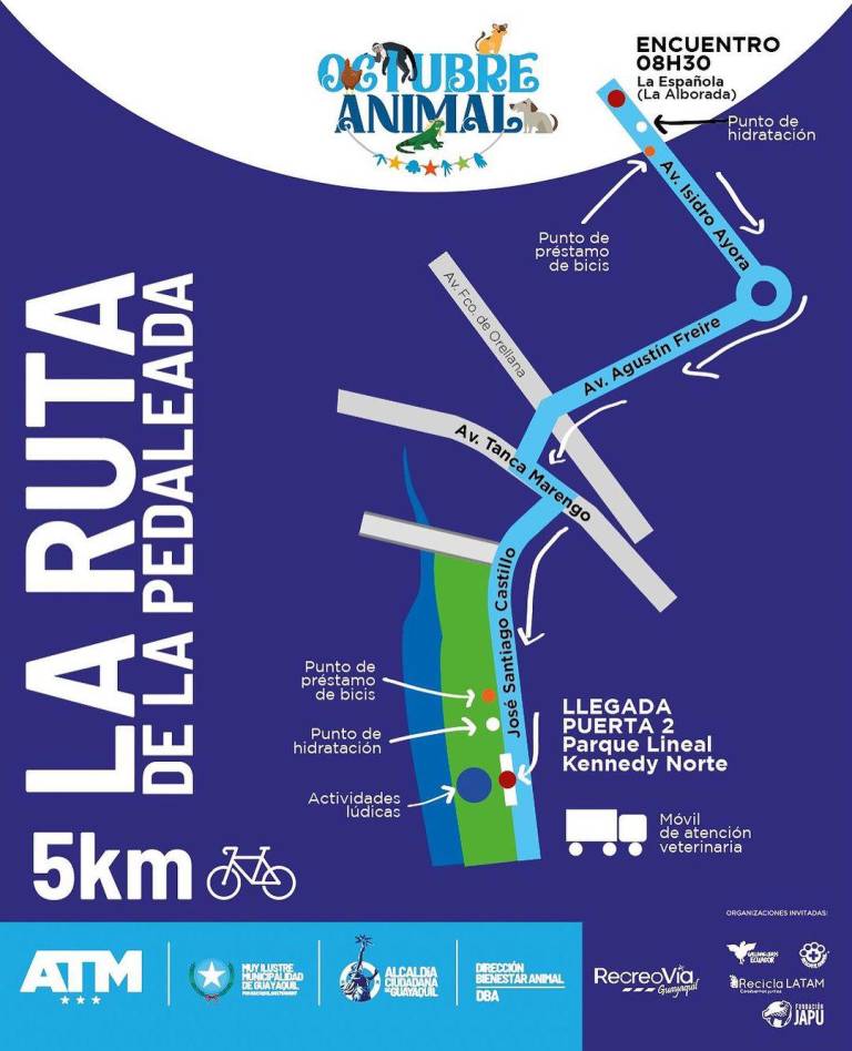 $!Un ciclopaseo que va por los animales reunirá a ciudadanos y sus perritos este domingo en Guayaquil