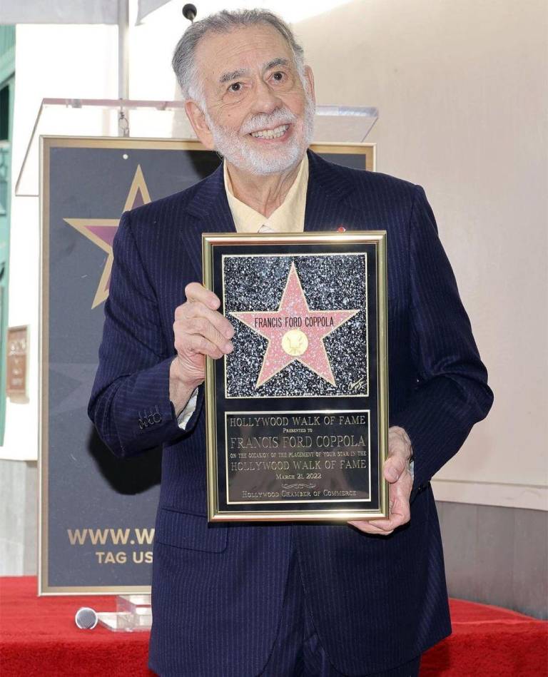 $!Francis Ford Coppola recibió su estrella en el Paseo de la Fama de Hollywood el 21 de marzo del 2022.
