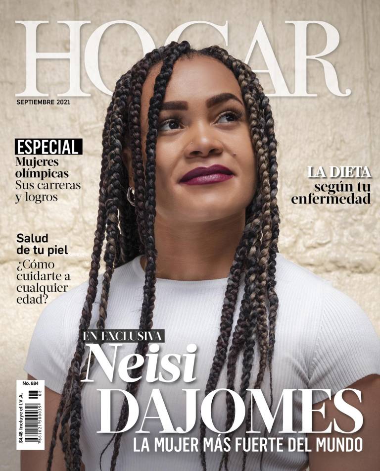 $!Neisi Dajomes se convirtió en protagonista de la portada de Revista Hogar en septiembre de 2021, tras su regreso a Ecuador, luego de haber participado en los Juegos Olímpicos realizados en Tokio.