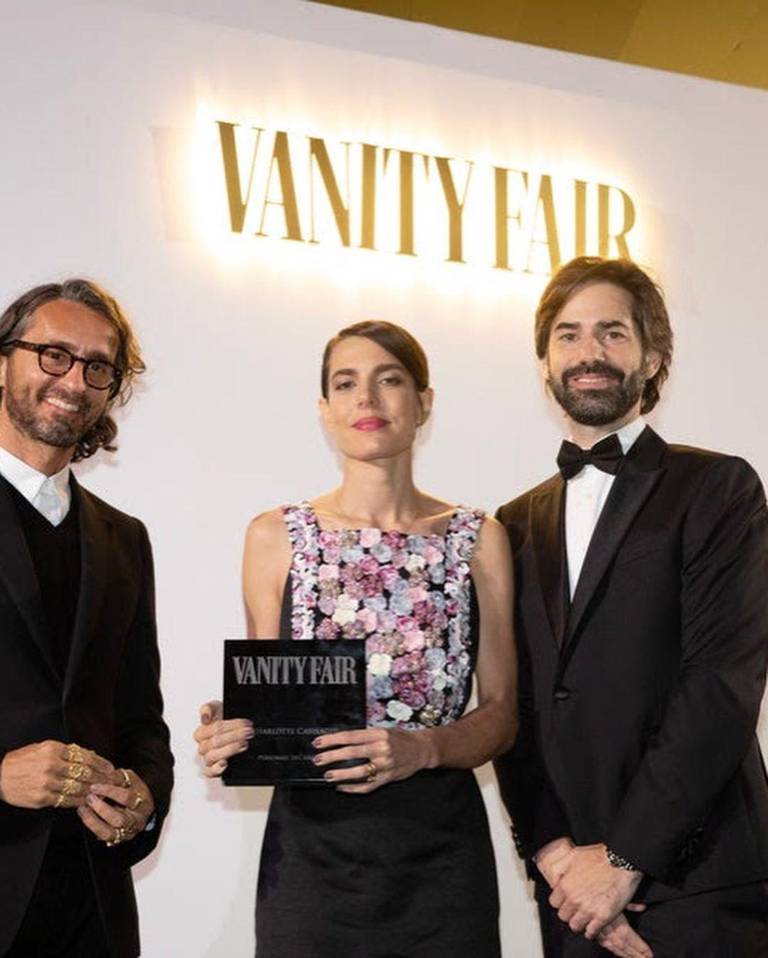 $!Carlota Casiraghi recogiendo el galardón de Personaje del Año 2023.