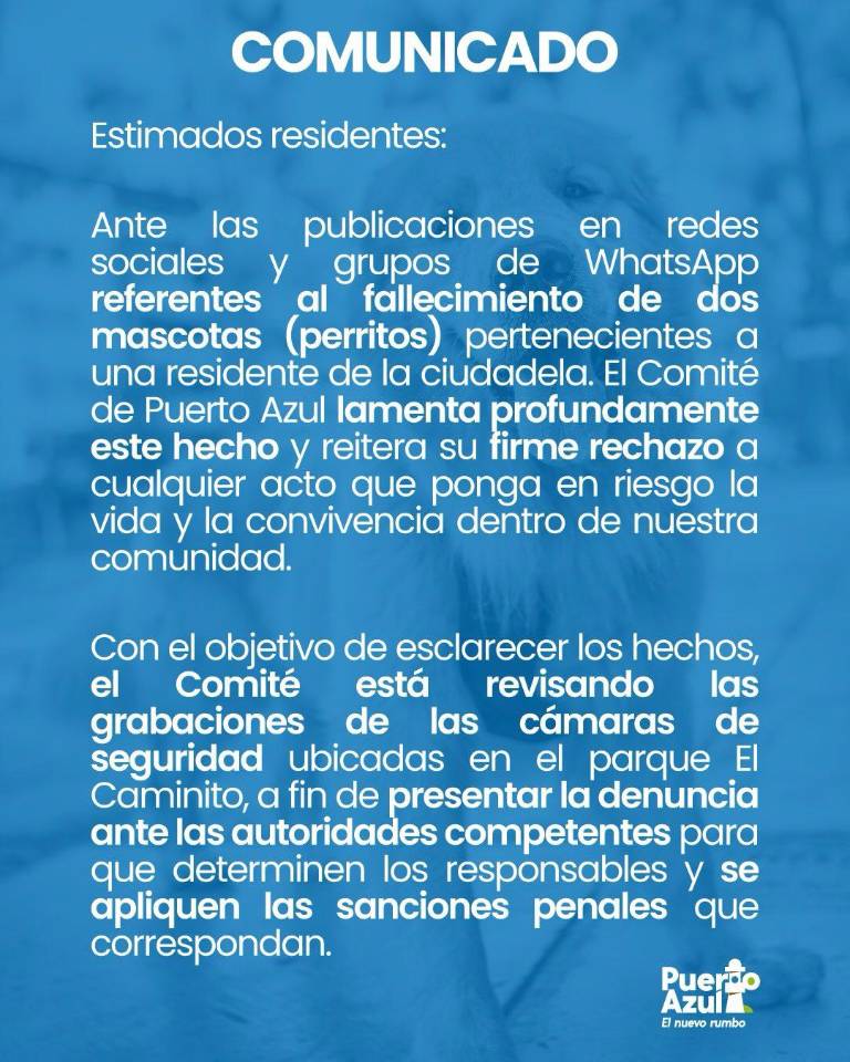 $!Pronunciamento sobre el caso de la muerte de los perros en la ciudadela.