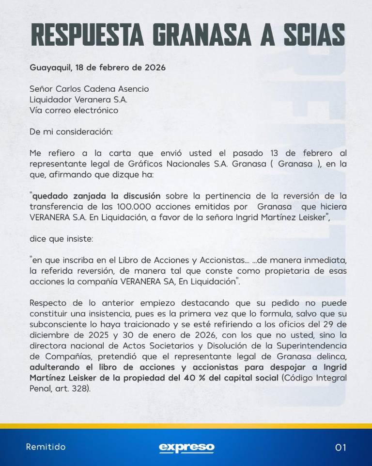$!Superintendencia de Compañías interviene a Granasa, editora de diarios Extra y Expreso