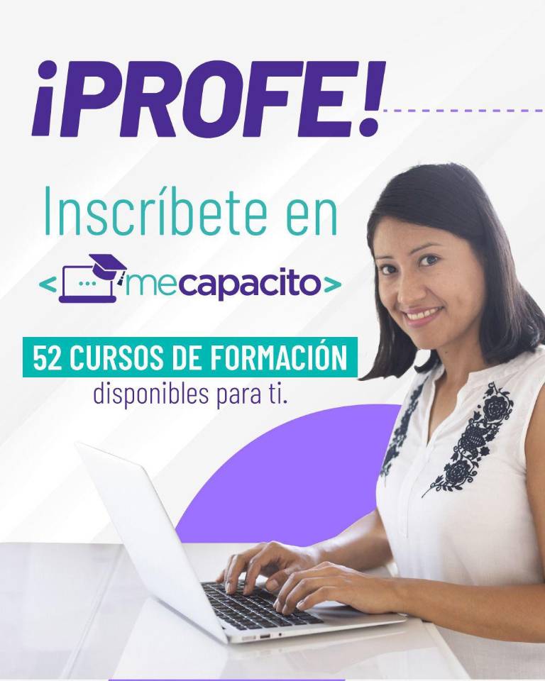 $!'Me capacito': Ministerio de Educación ofrece más de 50 cursos gratuitos de formación en línea para docentes