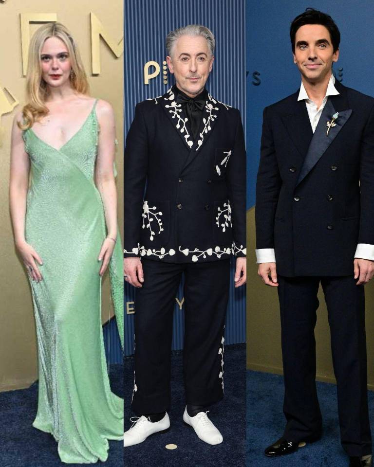 $!Elle Fanning, Alan Cumming y Paul W. Downs también destacaron con sus elecciones de moda.