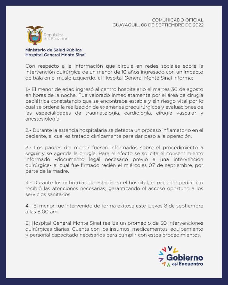 $!Denuncian demora en cirugía para niño con bala en la pierna; hospital se pronuncia