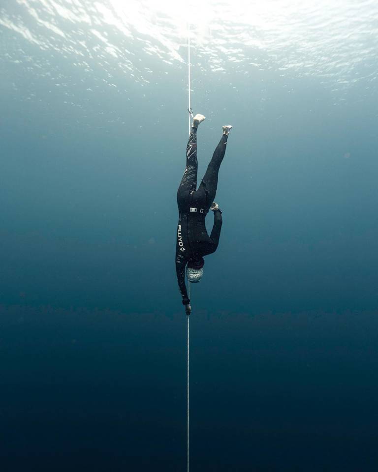 $!Inmersión libre primer día de competencia. “Dos días después logré el primer récord nacional 42 metros.