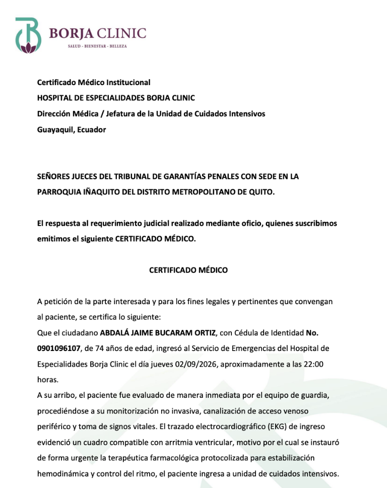 $!Certificado médico ingresado previo a la audiencia de hábeas corpus.