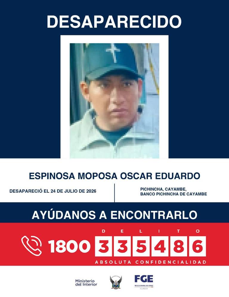 $!Notificación de desaparición de Óscar Eduardo Espinosa.