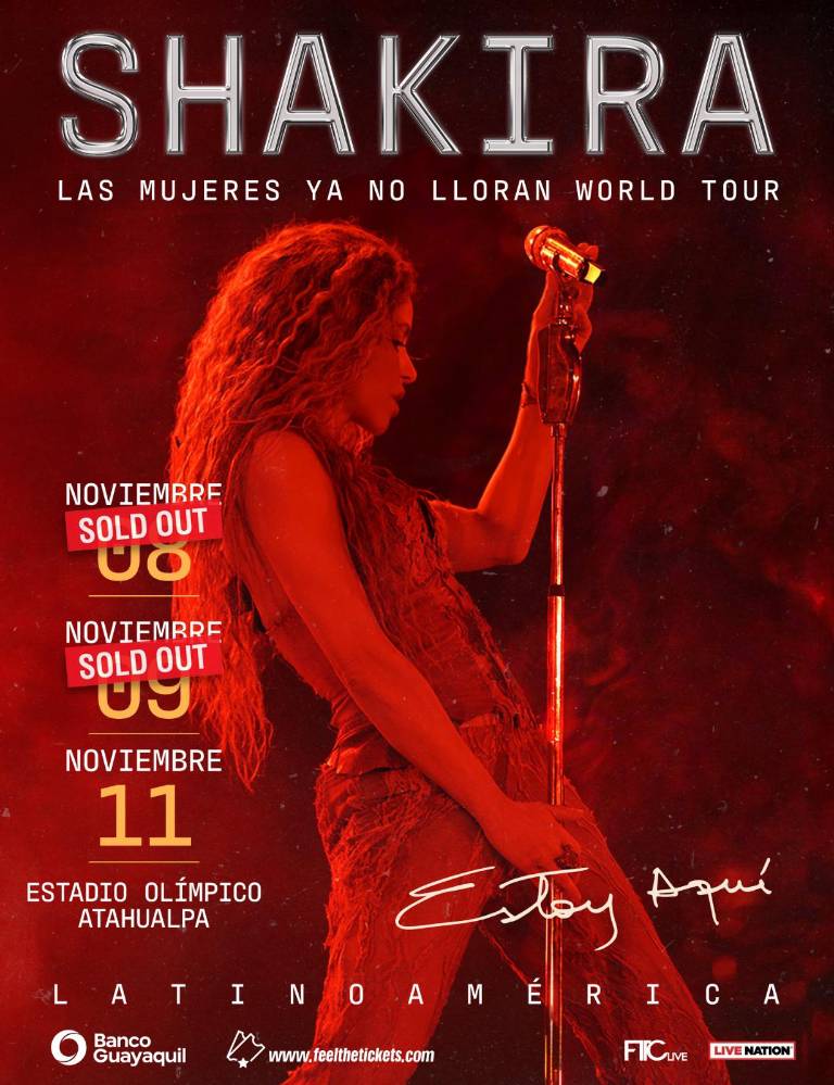 $!La gira Las Mujeres No Lloran Tour convierte a Shakira en la primera artista en llenar tres fechas consecutivas en el Atahualpa.