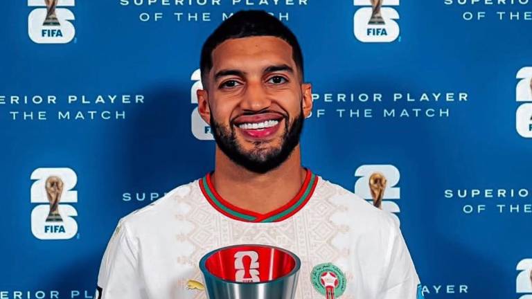 Ismael Saibari, jugador de la selección de Marruecos.