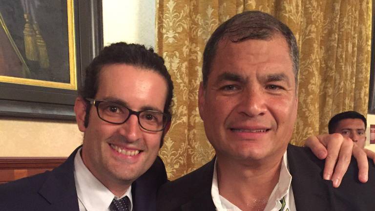 Fernando Casado y Rafael Correa.