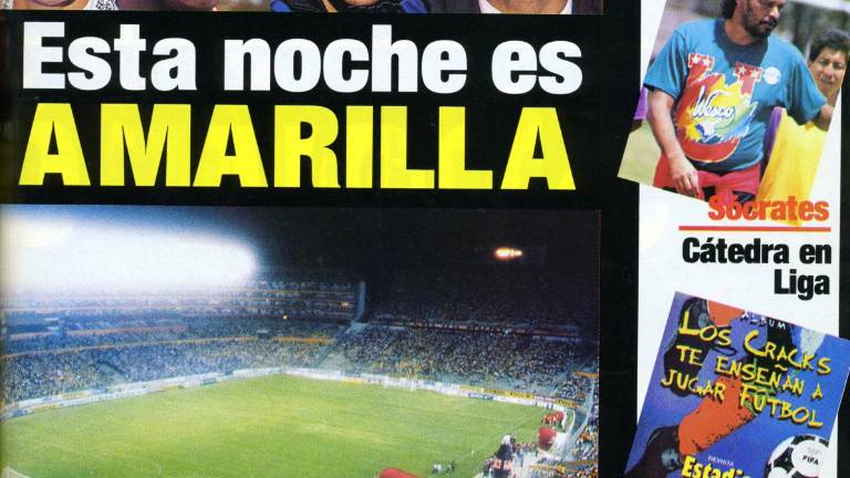 Portada de la primera Noche Amarilla que incluyó un partido amistoso.