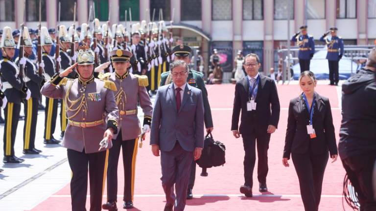 Gustavo Petro llegó con retraso a la ceremonia de posesión del Presidente de Ecuador, Daniel Noboa, el 24 de Mayo de 2025.