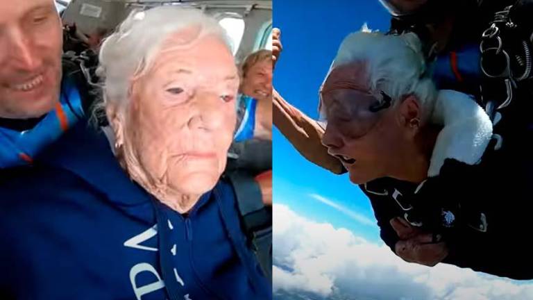 Enfermera de la Segunda Guerra Mundial saltó en paracaídas para celebrar su cumpleaños 100
