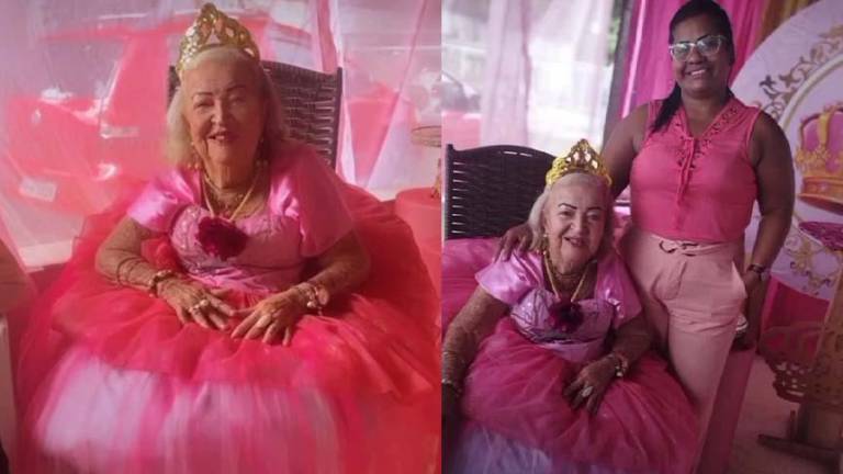 Abuelita celebró su cumpleaños por primera vez y se vistió de princesa