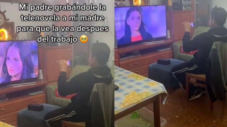 Hombre graba la telenovela para que su esposa pueda verla después del trabajo