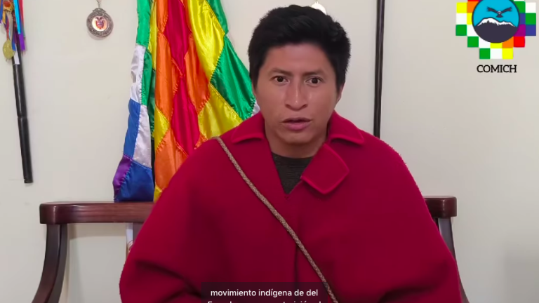 Fernando Guamán, presidente de la Confederación de Movimientos Indígenas del Chimborazo (Comich).