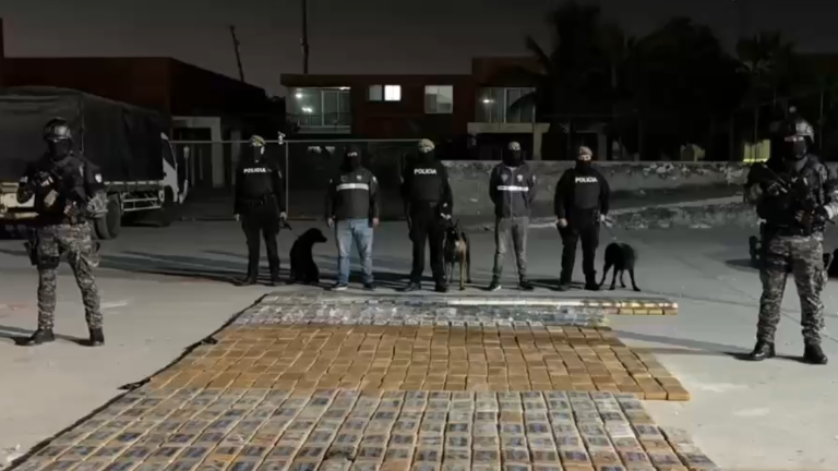 Policía incauta 800 kilos de cocaína en contenedor extranjero que llegó al Puerto de Guayaquil