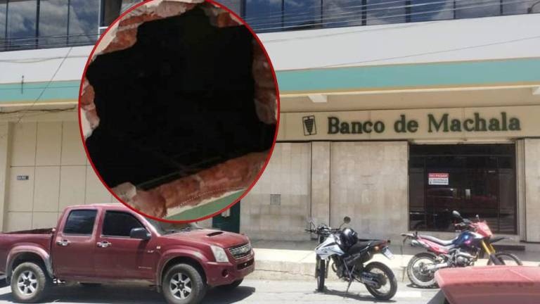 Roban medio millón de dólares en un banco de Portovelo, El Oro: esto se sabe sobre el asalto