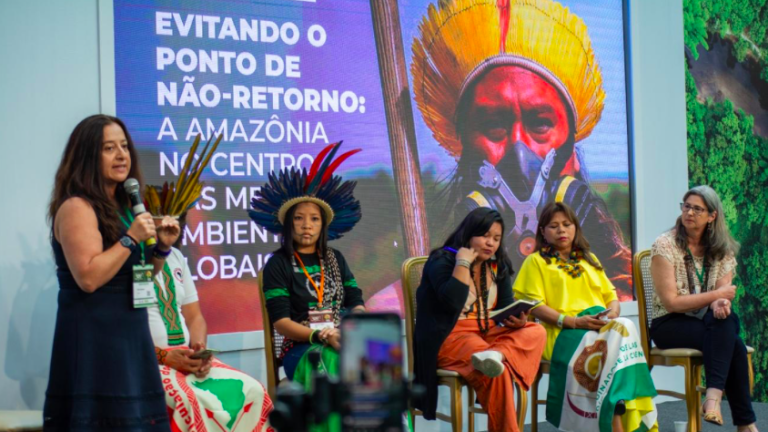 Cumbre Amazónica, realizada en Brasil, en agosto. El tema de los indígenas en aislamiento estuvo en la mesa de discusión.