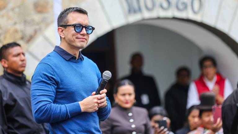 Fotografía de Daniel Noboa tomada el 1 de octubre de este año, durante su visita al Festival de Artesanías de América 2025, en Cuenca.