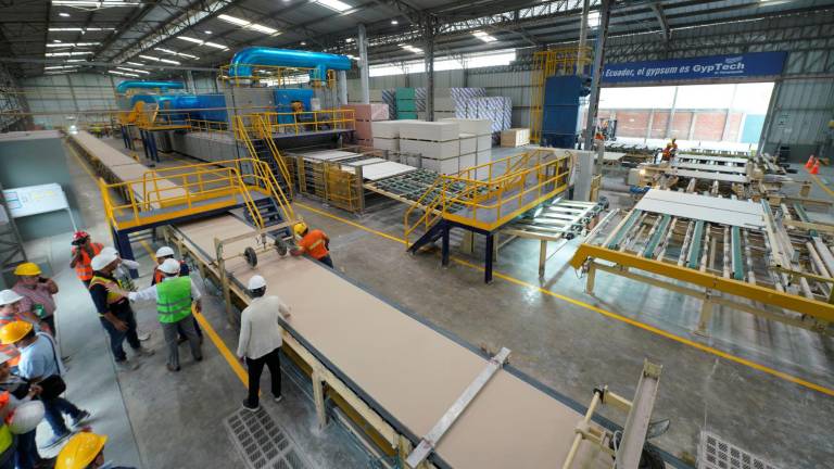 La producción ecuatoriana de gypsum se posiciona en el mercado constructor